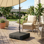 Garden Parasol Base 80 kg Sand Filled Heavy Duty Stand for Cantilever Umbrellas and 48 mm Poles Black