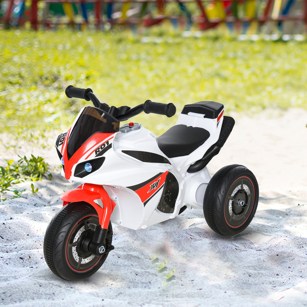 Laufrad, Rutscher, Kindermotorrad, 18-36 Monate, Musik/Licht, bis 20 kg, Weiß/Rot
