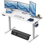 Höhenverstellbarer Schreibtisch Elektrisch 140 x 60 cm Weiß