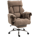 Ergonomischer B¨¹rostuhl, neigbare R¨¹ckenlehne, Fu?st¨¹tze, weicher Stoff, Hellbraun