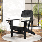 Adirondack-Gartenstuhl mit Becherhalter Gartenliege Balkonstuhl Massivholz Schwarz 72 x 95 x 93 cm