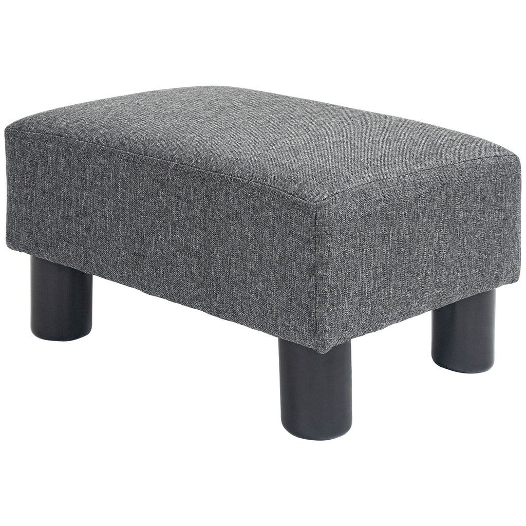 Fu?hocker, Sitzhocker mit leinenartigem Stoffbezug, Schaumstoff-F¨¹llung, Kunststoffbeine, f¨¹r verschiedene R?ume, Grau