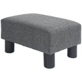 Fu?hocker, Sitzhocker mit leinenartigem Stoffbezug, Schaumstoff-F¨¹llung, Kunststoffbeine, f¨¹r verschiedene R?ume, Grau