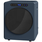 5kg Ablufttrockner, 1000W Kompakter freistehender Frontlader-Wäschetrockner mit Edelstahltrommel, Timer, Blau