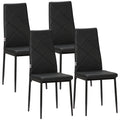 4er-Set Stühle Esszimmerstühle Küchenstühle, modernes Design, 41 cm x 50 cm x 97 cm, Schwarz