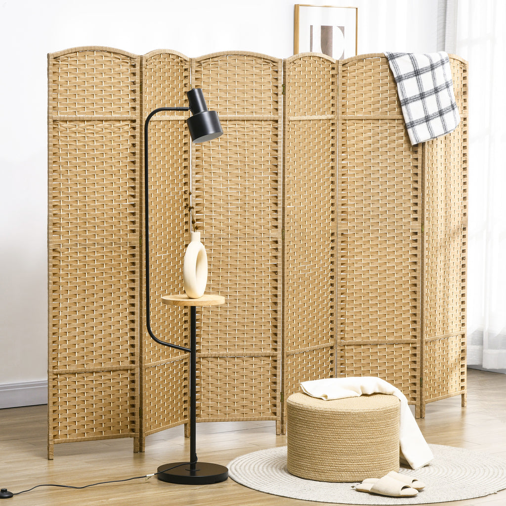 6-teiliger Raumtrenner, Faltbarer Sichtschutz, Sichtschutzwand f¨¹r Wohnzimmer, Schlafzimmer, Homeoffice, Natur