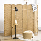6-teiliger Raumtrenner, Faltbarer Sichtschutz, Sichtschutzwand f¨¹r Wohnzimmer, Schlafzimmer, Homeoffice, Natur