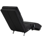 Massagesessel, Relaxsessel, Liegesessel mit 8 Vibrationspunkten, 5 Modi, 56 x 168 x 84 cm, Schwarz