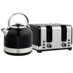 Wasserkocher- und Toaster-Set, 7 Br?unungsstufen, 1,7 L, Kunststoff, Edelstahl, Schwarz