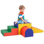4-Piece Soft Play Set for Toddlers 1-3 Years, Red