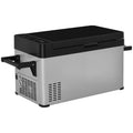 Kühlbox Auto 50L mit LCD-Anzeige 2 Modi Kompressor Autokühlschrank mit Griffe Boot Camper Reisen 12/24V DC und 110-240V AC Grau+Schwarz
