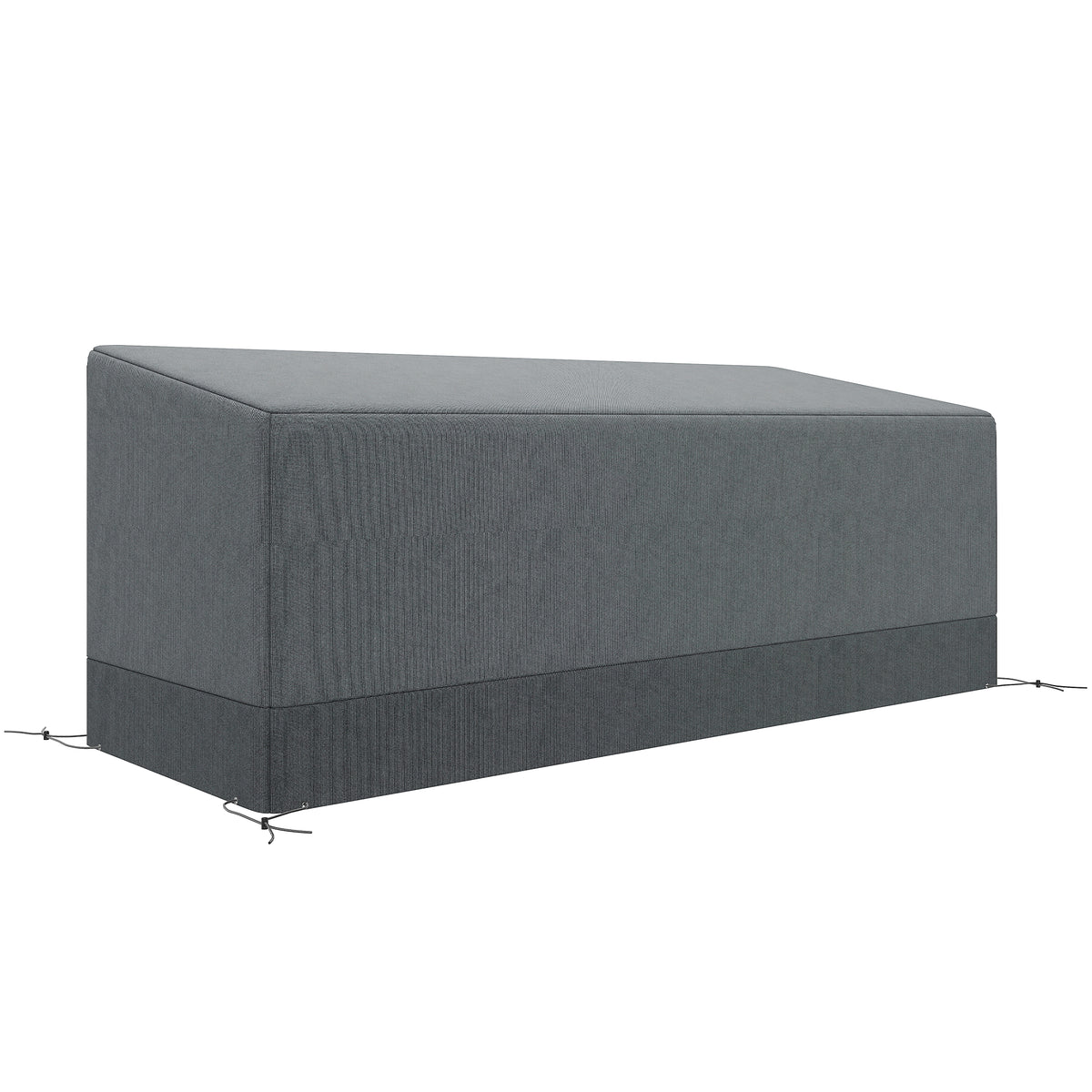 Schutzhülle für Gartenmöbel Winterfest Wasserdicht Abdeckung Anti-UV 600D Oxford Gewebe 190,5 x 72 x 76cm Hellgrau
