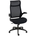 Ergonomischer B¨¹rostuhl mit 3D-Armlehnen, Netzstoffr¨¹cken, S-f?rmige R¨¹ckenlehne, Kopfst¨¹tze, Kippfunktion, Schwarz