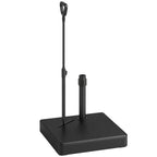 Garden Parasol Base with Adjustable Wheels and Handle, Garden Sun Umbrella Base Parasol Stand, Filled Up to 55kg with Stand, 45kg with Water for 35, 38, 48 mm Poles, Black