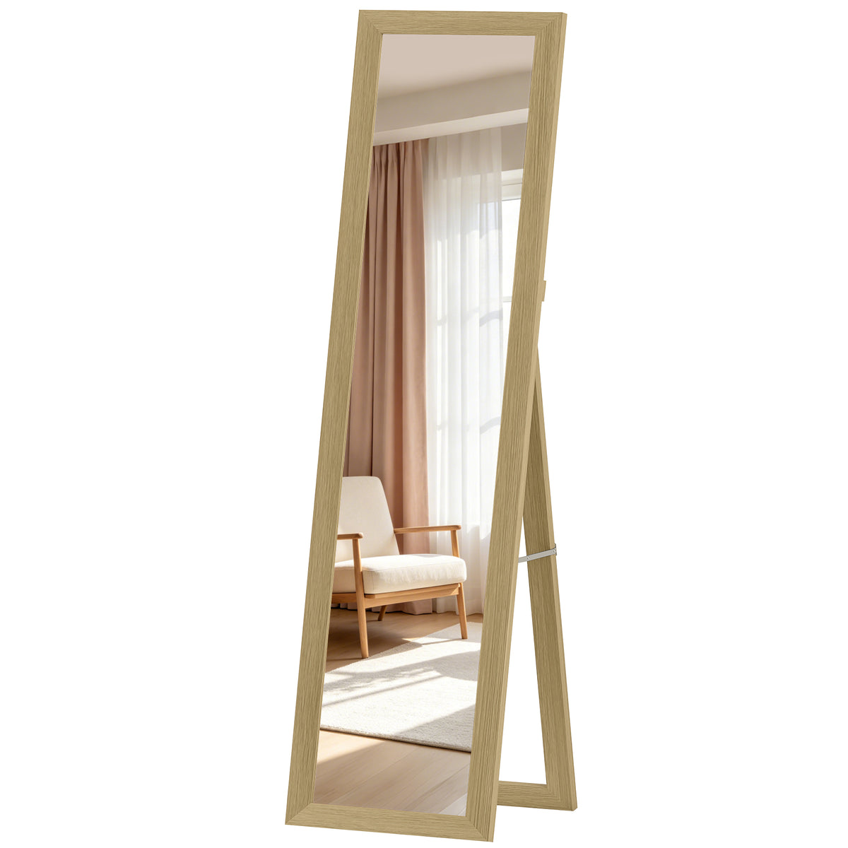 37 x 157 cm Full Length Mirror - Natural
