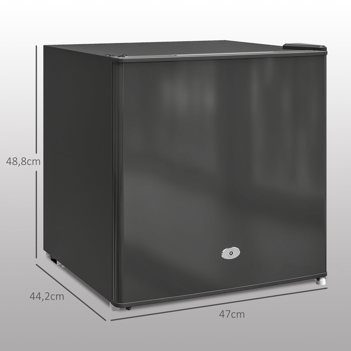 Mini-Gefrierschrank 35 L Gefrierbox elektrisch freistehend 45 W Mini Gefriertruhe 47 x 44,2 x 48,8 cm Schwarz