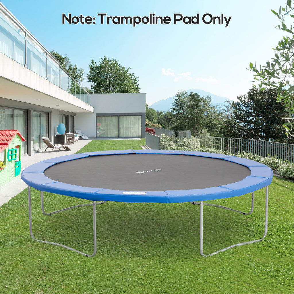 Trampolin Randabdeckung Ø366cm cm breit, Reißfest UV-resistent Federabdeckung, Wasserabweisend, Trampolinzubehör Randschutz Sicherheitsnetz Ersatzteile für Gartentrampoline, Blau