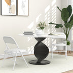 2er-Set Klappstühle, Tragbare Bürostühle, Metallbeine, Faltstuhl für Büro, Empfang, Wartezimmer, Kunstleder, Weiß