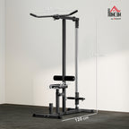 Exercise Pulley Machine Power Tower with Adjustable Seat Cable Positions