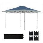 Pavillon ca. 4x4m Wasserdicht Stabil Winterfest Pop-up Faltpavillon mit Ein-Schritt-Schließfunktion UV 50+