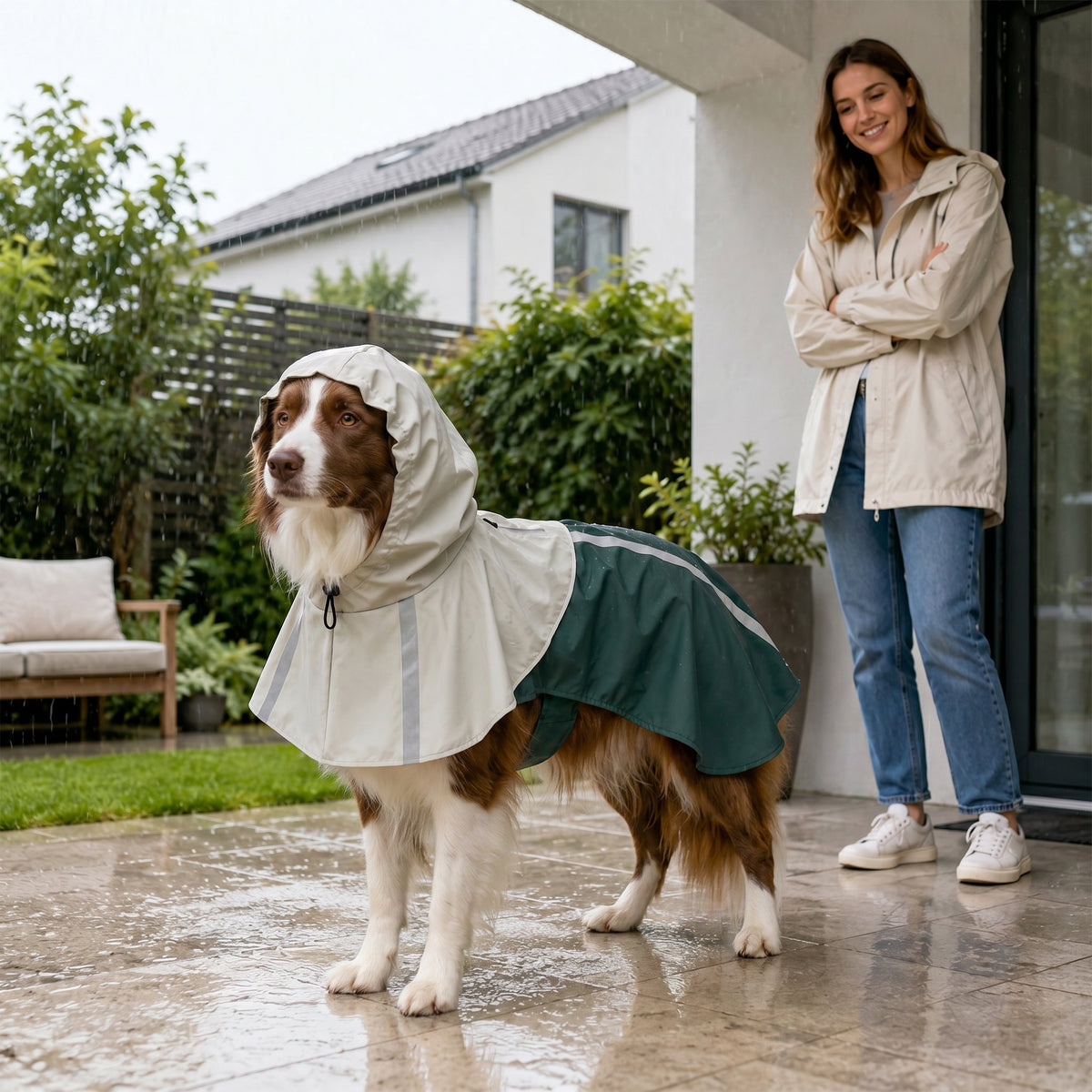 Hunderegenmantel Wasserdicht Hunde RegenjackenMittelgroße Hunde