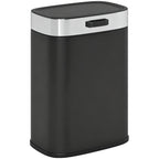 M¨¹lleimer, Edelstahl K¨¹chenm¨¹lleimer mit offen bleibendem Deckel, herausnehmbarer Inneneimer, 21,5x19,5x30 cm, Schwarz