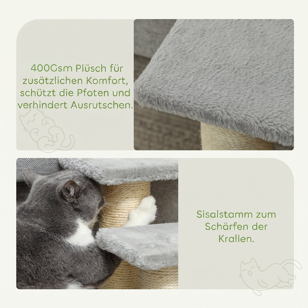 Pet Stairs 3-step Pet Ladder Cat dog Stairs Climb Ladder Cat Tree, Grey