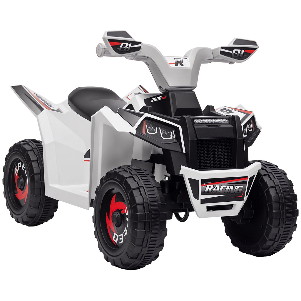 Elektro-Kinderquad, 2,5 km/h, Vorwärts- & Rückwärtsgang, für 18-36 Monate, Weiß