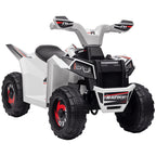 Elektro-Kinderquad, 2,5 km/h, Vorwärts- & Rückwärtsgang, für 18-36 Monate, Weiß