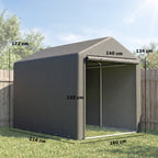 2.2 x 1.6 m Outdoor Storage Tent, with Accessories - Dark Grey