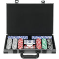 Poker-Set, Pokerkoffer, 400 Chips, 2 Kartendecks, 5 W¨¹rfel, Dealer-Scheibe, Unterlage