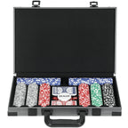 Poker-Set, Pokerkoffer, 400 Chips, 2 Kartendecks, 5 W¨¹rfel, Dealer-Scheibe, Unterlage