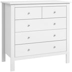 Kommode, Sideboard, leises ?ffnen/Schlie?en, Kippschutz, 79 x 39,5 x 80,5 cm, Wei?