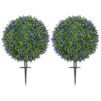 2-teiliges Kunstbaum-Set, K¨¹nstliche Lavendelb?ume, Erdspie?e, UV-best?ndig