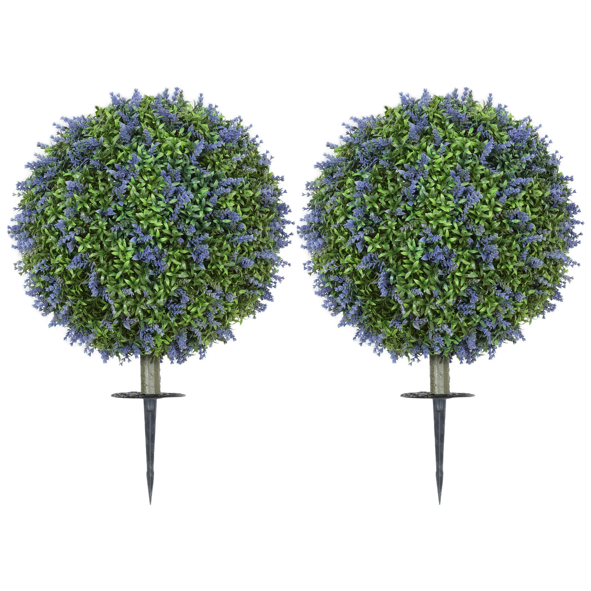 2-teiliges Kunstbaum-Set, K¨¹nstliche Lavendelb?ume, Erdspie?e, UV-best?ndig