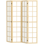 4 Panel Folding Room Divider, Freestanding Room Separator, Indoor Privacy Screen for Living Room, Bedroom, 160 x 170cm