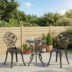 Gartenmöbel für 2 Personen Gartenset Sitzgruppe Balkonset Balkonmöbel Set Garnitur Tisch Stuhl Bronze