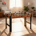 Tischkicker, Tischfußball-Set, 2 Bälle, rutschfeste Griffe, für Kinder und Erwachsene, Punkteanzeige, MDF, Metall, Bunt