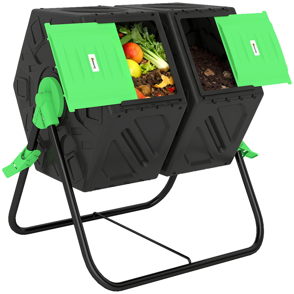 130L Double Chamber Composter - Black