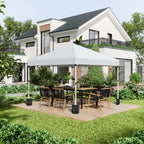 3 x 3 m Pop Up Gazebo, UPF 30+ Party Tent with 2 Sidewalls, Weight Bags and Wheeled Bag, Light Grey