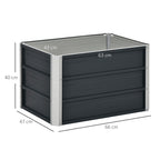 108L Raised Garden Bed, Galvanized Steel Elevated Planter Box w/ Installation Gloves for Backyard, Patio to Grow Vegetables, Herbs, and Flowers, 66 x 47 x 40cm, Grey