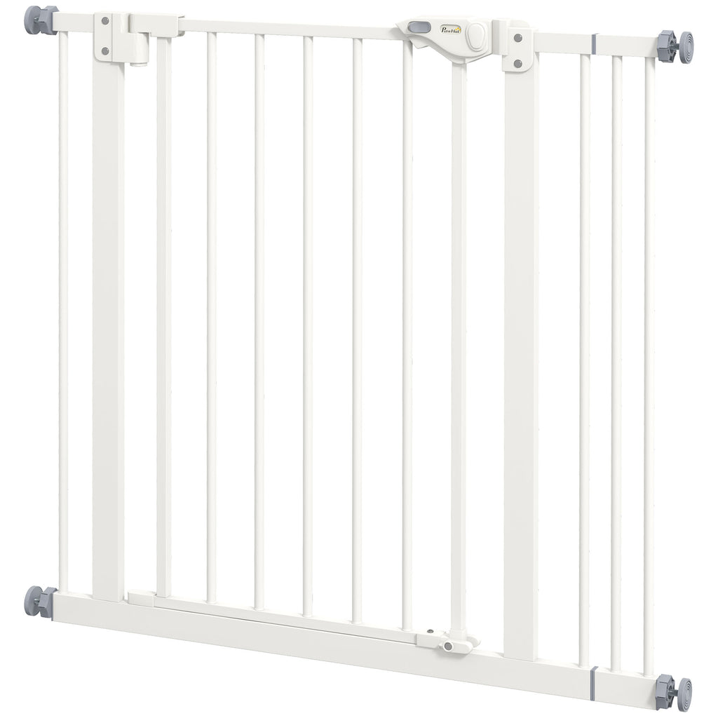 Adjustable Safety Gate w/ One Extensions, Four Adjustable Screws, White