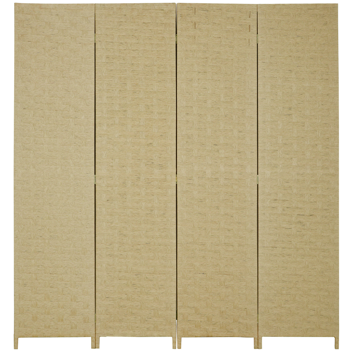 Wave Fibre Freestanding Folding Privacy Screen Panels, Room Divider, Brown