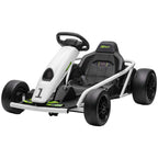 24 V Elektro Go-Kart für Kinder Bis 13 Km/h Gokart mit Drift-Funktion, Drift-Kart mit 2 Motoren für 8–12 Jahre Weiß