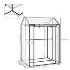 Green House, Mini Greenhouse with 2 Roll-up Doors, Vent Holes and Reinforced Cover, 100 x 80 x 150cm