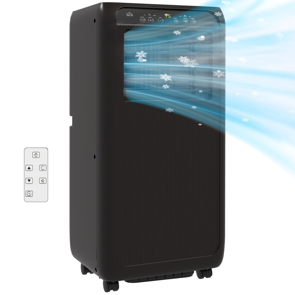 Mobile Klimaanlage Mini Klimagerät, 24-Stunden-Timer, 3 Geschwindigkeiten, 33 x 28 x 68,5 cm, Schwarz
