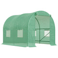 245 x 200cm Polytunnel Greenhouse - Green