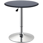 Round Bar Table, 360 Degree Swivel Counter Pub Table with Adjustable Height, for Kitchen, Cafe, Black