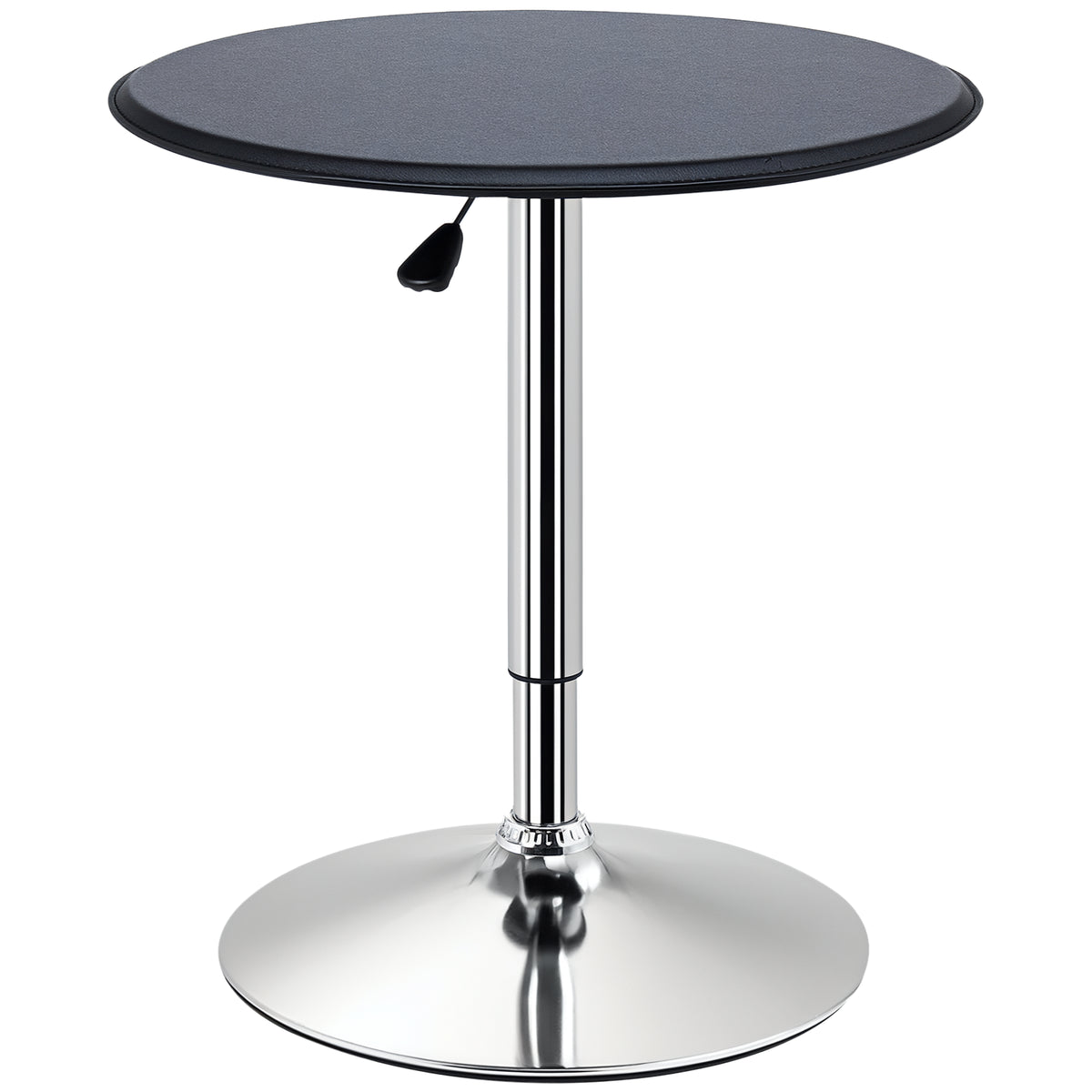 Round Bar Table, 360 Degree Swivel Counter Pub Table with Adjustable Height, for Kitchen, Cafe, Black