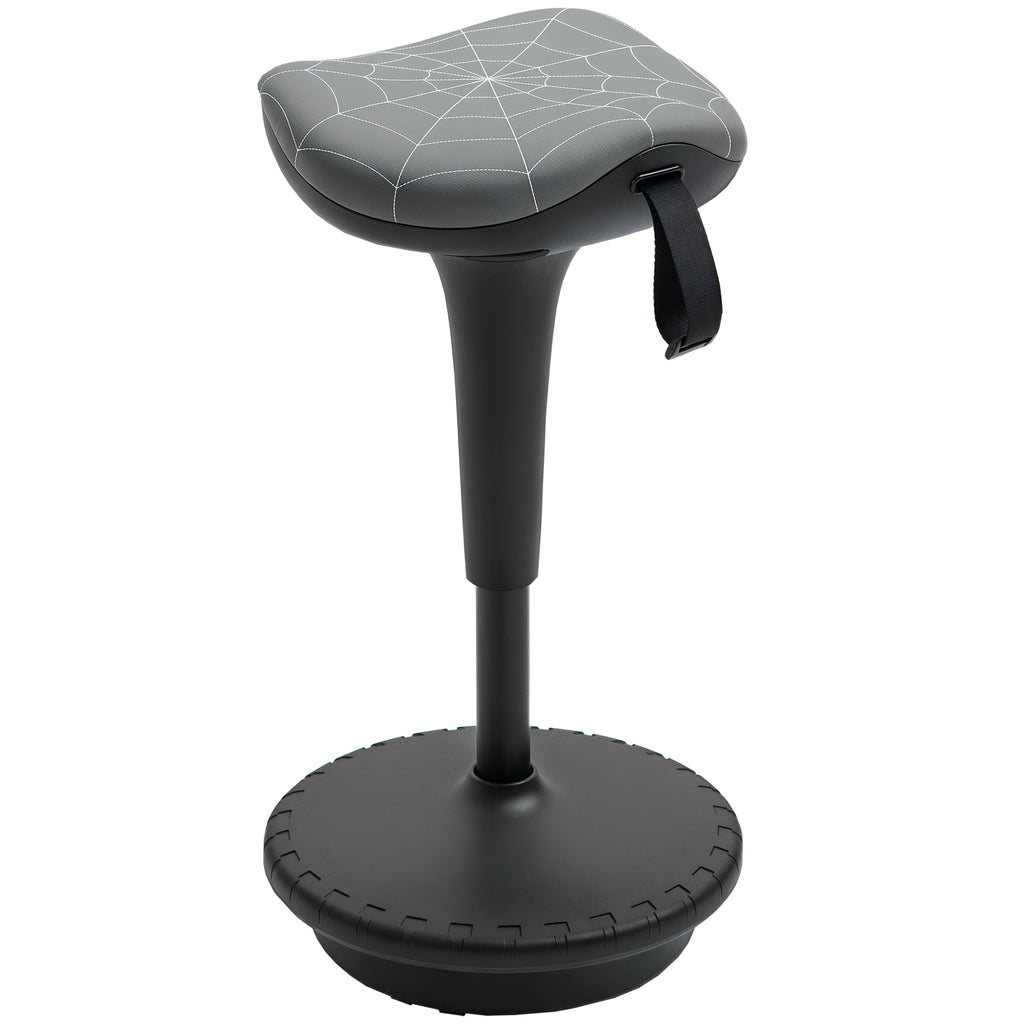 B¨¹rohocker mit Schwenkfunktion, ergonomischer Hocker, h?henverstellbar 65,5-83,5 cm 120¡ã neigbar Grau